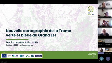 Webinaire PFAD - Nouvelle cartographie de la trame verte et bleue du Grand Est