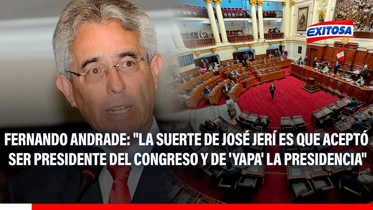 Fernando Andrade: "La suerte de José Jerí es que aceptó ser presidente del Congreso y de 'yapa' le ha caído la Presidencia"