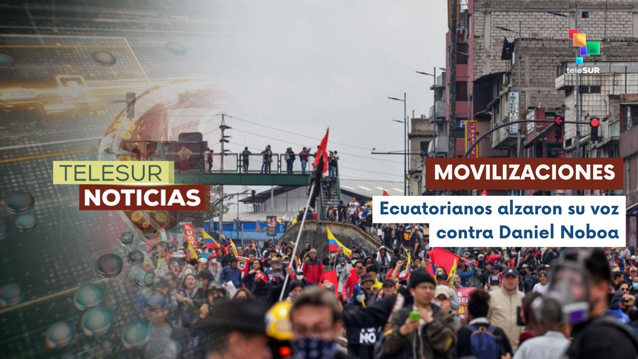 Organizaciones sociales protestaron contra el gobierno de Noboa