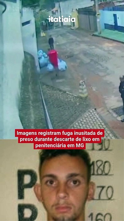 Imagens registram fuga inusitada de preso durante descarte de lixo em penitenciária em MG