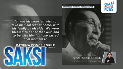 Mga opisyal ng gobyerno, nagpaabot ng pakikiramay matapos pumanaw si Juan Ponce Enrile sa edad na 101 | Saksi