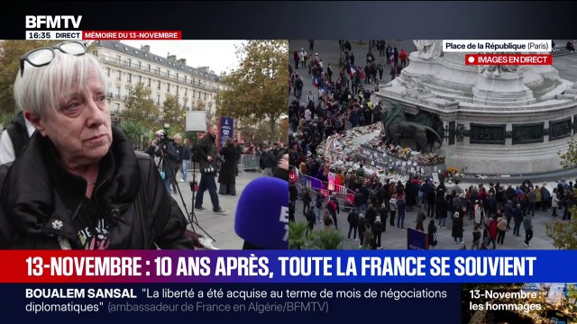 13-Novembre : C'était une guerre contre nos idéaux, contre la République, contre nos valeurs , déclare Jacquie, une infirmière qui rend hommages aux victimes