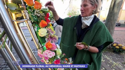 Un hommage floral pour Marie et Mathias, victimes des attentats du Bataclan