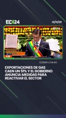 Exportaciones de gas caen un 51% y el gobierno anuncia medidas para reactivar el sector