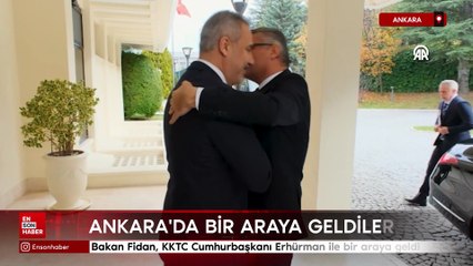Bakanı Fidan, KKTC Cumhurbaşkanı Erhürman ile bir araya geldi