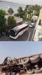 الميكروباص ابتلعته التريلا.. 8 وفيات و11 مصاباً في حادث الأقصر المروع