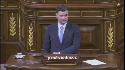 El discurso de Rufián sobre la inmigración