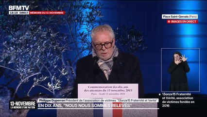 13-Novembre: "Il y a dix ans, c'est la société qui a fait front, tous unis. Quand serait-il aujourd'hui, alors que nombre de politiciens s'emploient à semer les graines de la discorde?", dit Philippe Duperron, président de "13onze15 Fraternité et Verité"