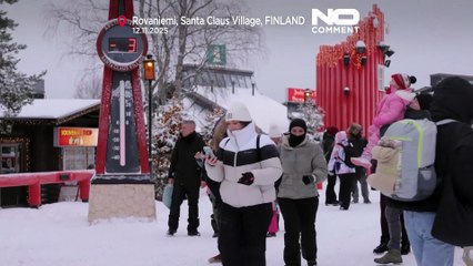 Prima nevicata entusiasma il Villaggio di Babbo Natale in Lapponia
