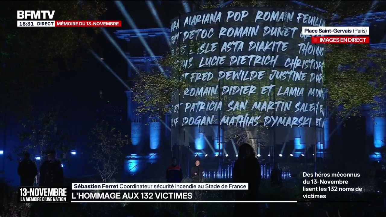Des héros méconnus du 13-Novembre lisent les 132 noms de victimes des attentats