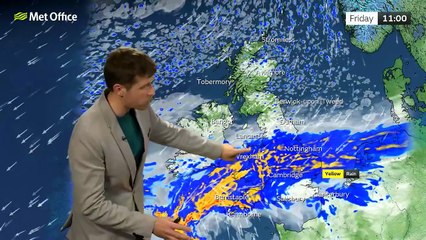 Met Office Thursday Evening National Weather Forecast 13/11/2025