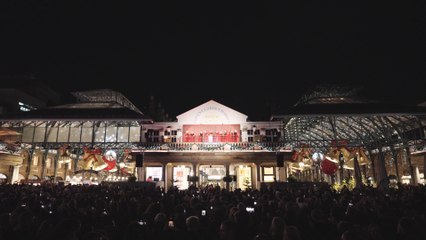 London Christmas: Hayley Atwell and Stephen Fry turn on Covent Garden lights