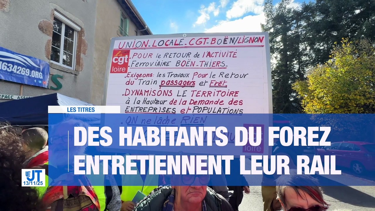 Le personnel de la maison de retraite de la Loire en grève ce jeudi après-midi / Un collectif se lance dans le nettoyage de la ligne ferroviaire Clermont-Ferrant Saint-Étienne / Les pompiers humanitaires français fêtent 20 ans d'engagement et de missions