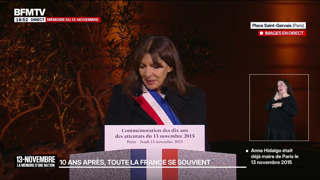 “Des milliers de personnes traumatisées à jamais”: le discours d'Anne Hidalgo en hommage aux victimes des attentats du 13-Novembre
