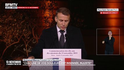 13-Novembre: "Ceux qui haïssent ne crieront jamais plus fort que ceux qui aiment", affirme Emmanuel Macron