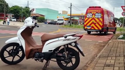Socorristas do Siate atendem motociclista de 44 anos após queda em via pública