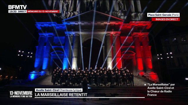 13-Novembre: Axelle Saint-Cirel, chanteuse lyrique, et le Chœur de Radio France, chantent La Marseillaise