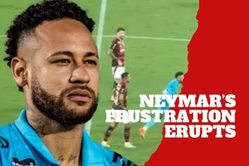 Neymar visibly frustrated after teammate undoes the entire play in one confusing kick