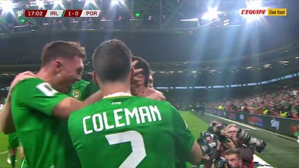 Le but de Troy Parrott avec l'Irlande face au Portugal - Foot - Qualif. Coupe du monde