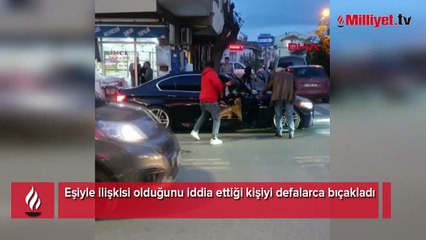 Sokak ortasında dehşet! Eşiyle ilişkisi olduğunu iddia etti, ortalık karıştı