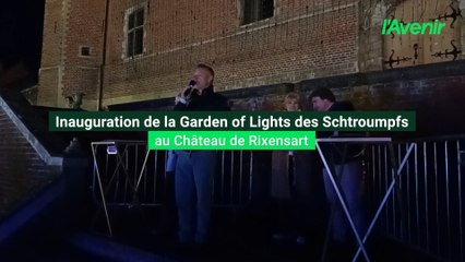 Inauguration de la Garden of Lights des Schtroumpfs au Château de Rixensart