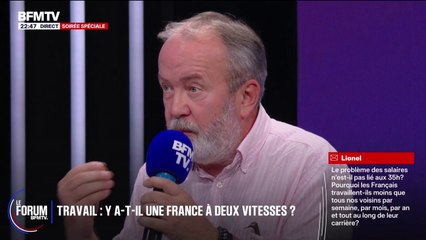 FORUM BFM - “Plus on augmente les gens, plus ça nous coûte cher (...), c’est débile”, argumente Laurent, restaurateur
