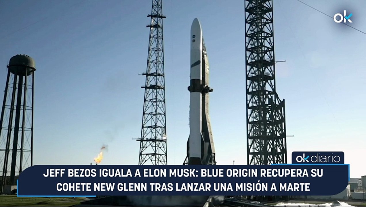 Jeff Bezos iguala a Elon Musk: Blue Origin recupera su cohete New Glenn tras lanzar una misión a Marte