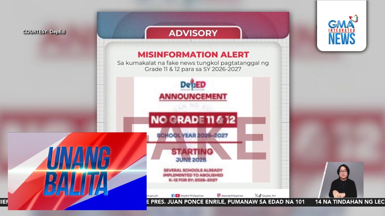 DepEd – Hindi totoong tatanggalin na ang grades 11 & 12 sa susunod na school year | Unang Balita