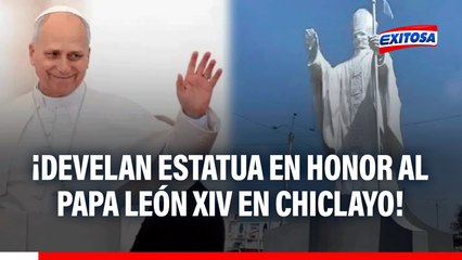 Develan estatua en honor al Papa León XIV en Chiclayo