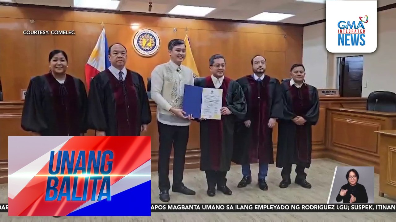 Atty. Jan Franz Chan, naiproklama nang representative ng Ako Bicol Party-list bilang kapalit ni Zaldy Co | Unang Balita