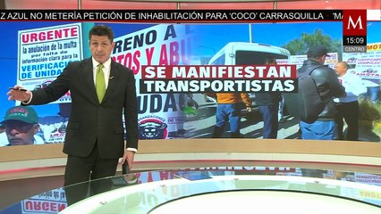 Transportistas de San Luis Potosí se manifiestan contra las multas impuestas de la SICT