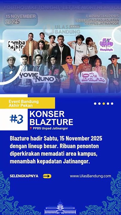 Acara Akhir Pekan di Bandung Penuh Aktivitas, Wisuda, Konser, dan Donor Darah Bikin Kota Ramai