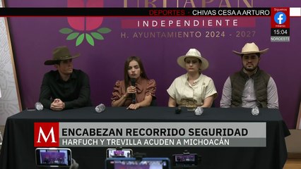 La alcaldesa de Uruapan, Grecia Quiroz, ofrece conferencia de prensa tras la visita de Harfuch
