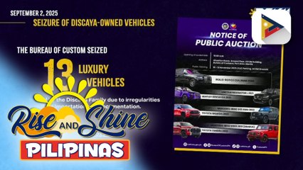 Public viewing ng ilan sa mga sasakyan ng mga DIscaya na ipasusubasta, nagsimula na | ulat ni Louisa Erispe