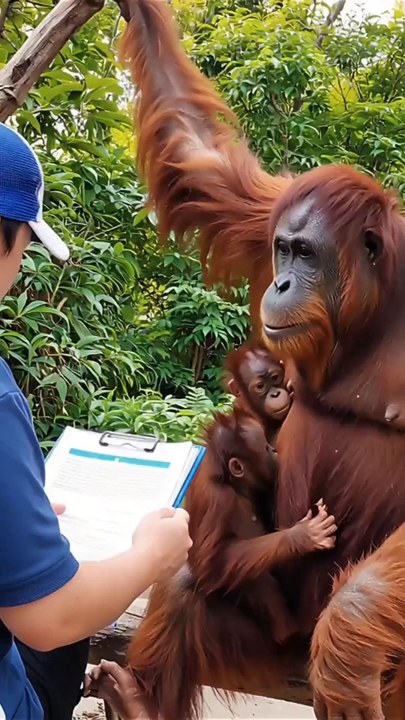 you won't believe what the orangutan stowed from the man 😂😱🤣