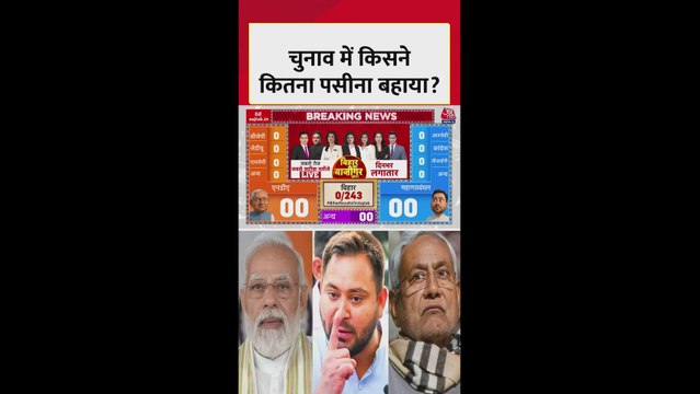 बिहार चुनाव में किसने बहाया कितना पसीना?