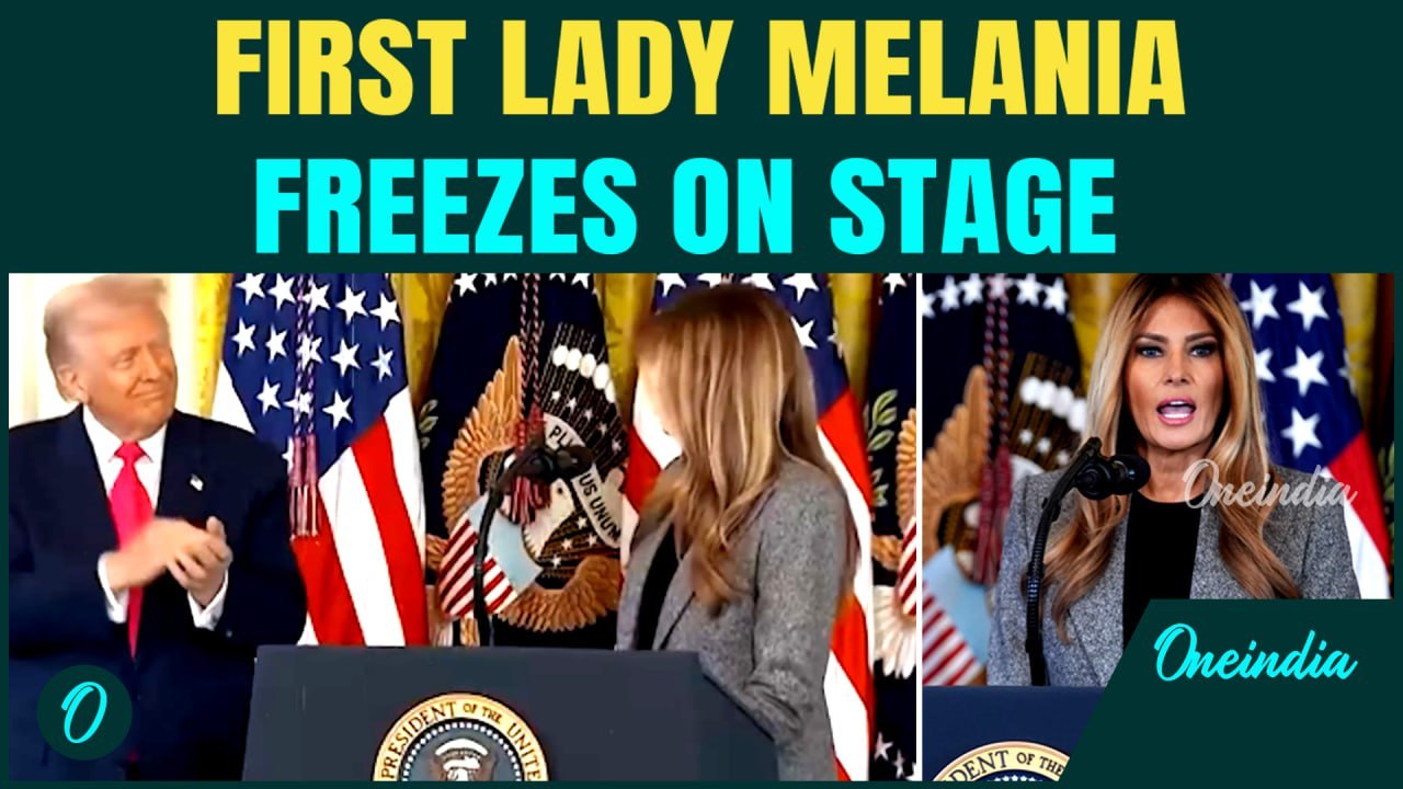 VIDEO: Melania SHOCKED, FREEZES Mid-Speech | Trump Claps AWKWARDLY as First Lady launches Initiative