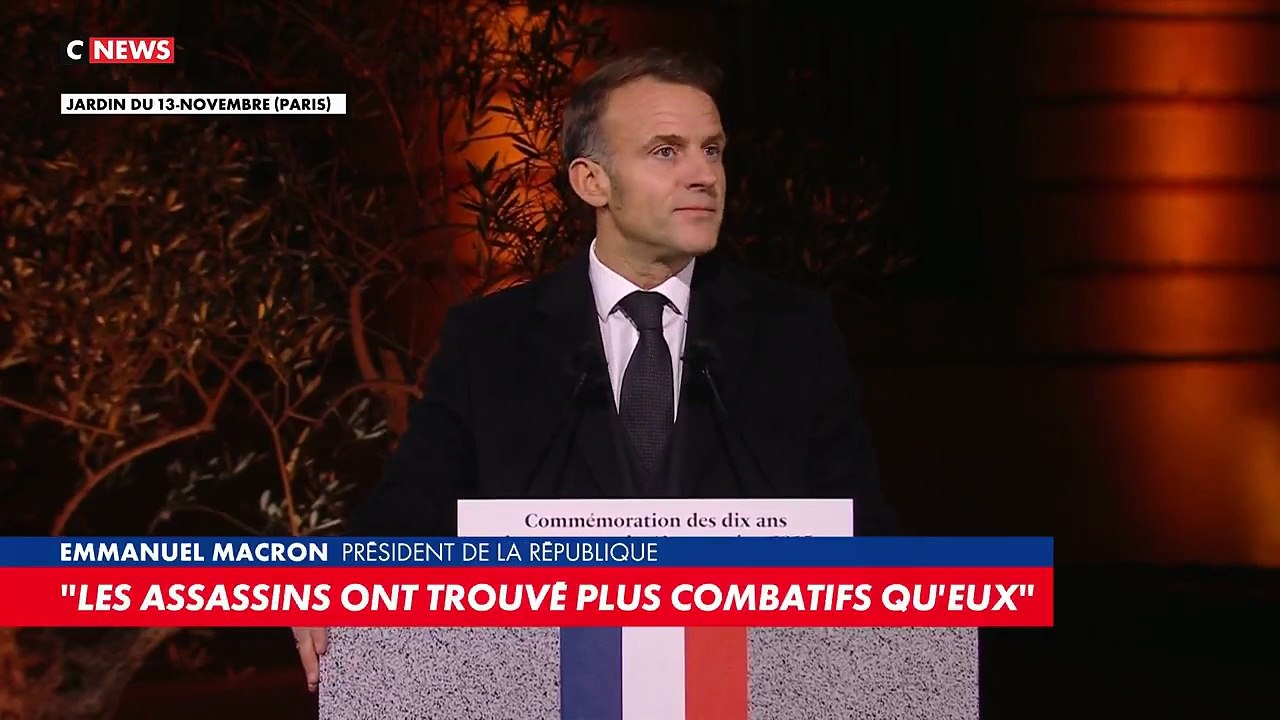 Emmanuel Macron 13 nov : "Ceux qui haïssent ne crieront jamais plus fort que ceux qui aiment. ..."