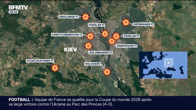 Guerre en Ukraine: au moins un mort et plusieurs blessés dans une vaste attaque russe sur Kiev