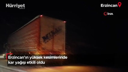 Erzincan’ın yüksek kesimlerinde kar yağışı etkili oldu