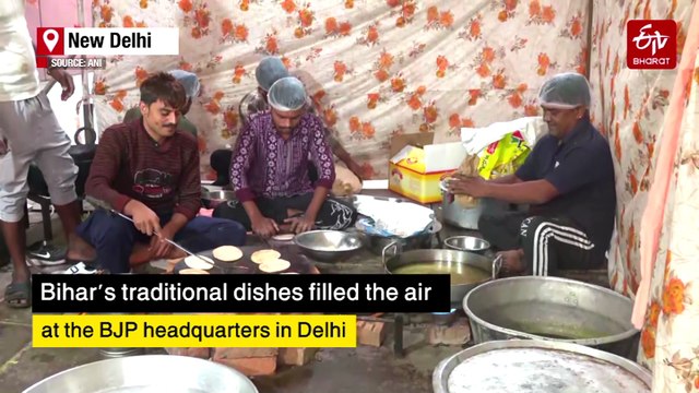Bihar Assembly Election 2025 Results: Delhi BJP HQ Gets Ready To Celebrate With Sattu Parathas And Jalebis