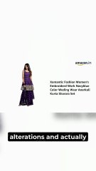 Navy Blue Embroidered Anarkali Kurta Sharara Set | Wedding & Party Wear Dress 💙✨ | Trending Fashion 2025