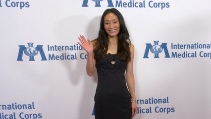 Alice Hewkin walks the red carpet at the 2025 International Medical Corps Annual Awards