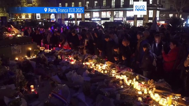 Uma década depois, Paris ainda guarda a memória da noite dos atentados terroristas de 13 de novembro
