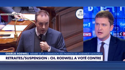 Charles Rodwell réagit à la suspension de la réforme des retraites