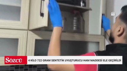 Adana'da 4 kilo 722 gram sentetik uyuşturucu ham maddesi ele geçirildi