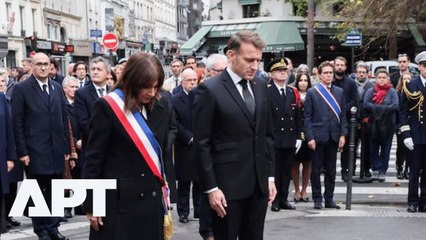 Paris: Macron Visits Cafés Targeted by Gunmen to Mark a Decade Since November 13 Attacks | APT