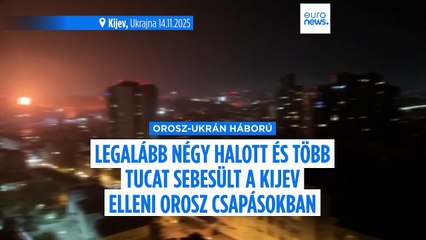 Újabb hatalmas orosz drón- és rakétatámadás Kijev ellen, tüzek is pusztítottak