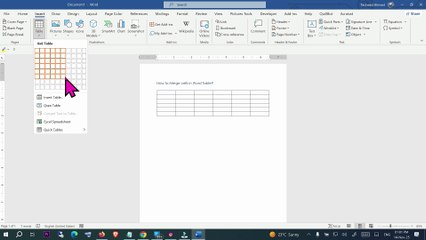 How to Merge cells in Word Table