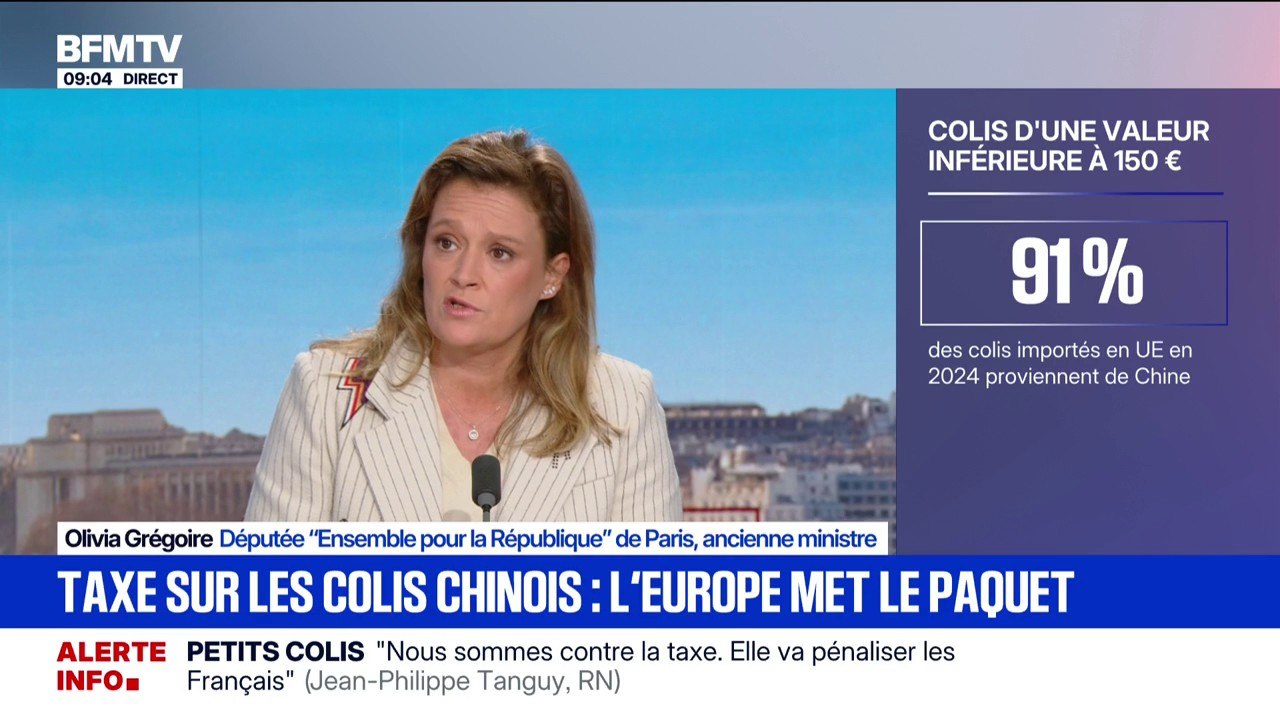 Colis chinois: Olivia Grégoire, députée "Ensemble pour la République", veut "une taxe de 25 euros par colis"